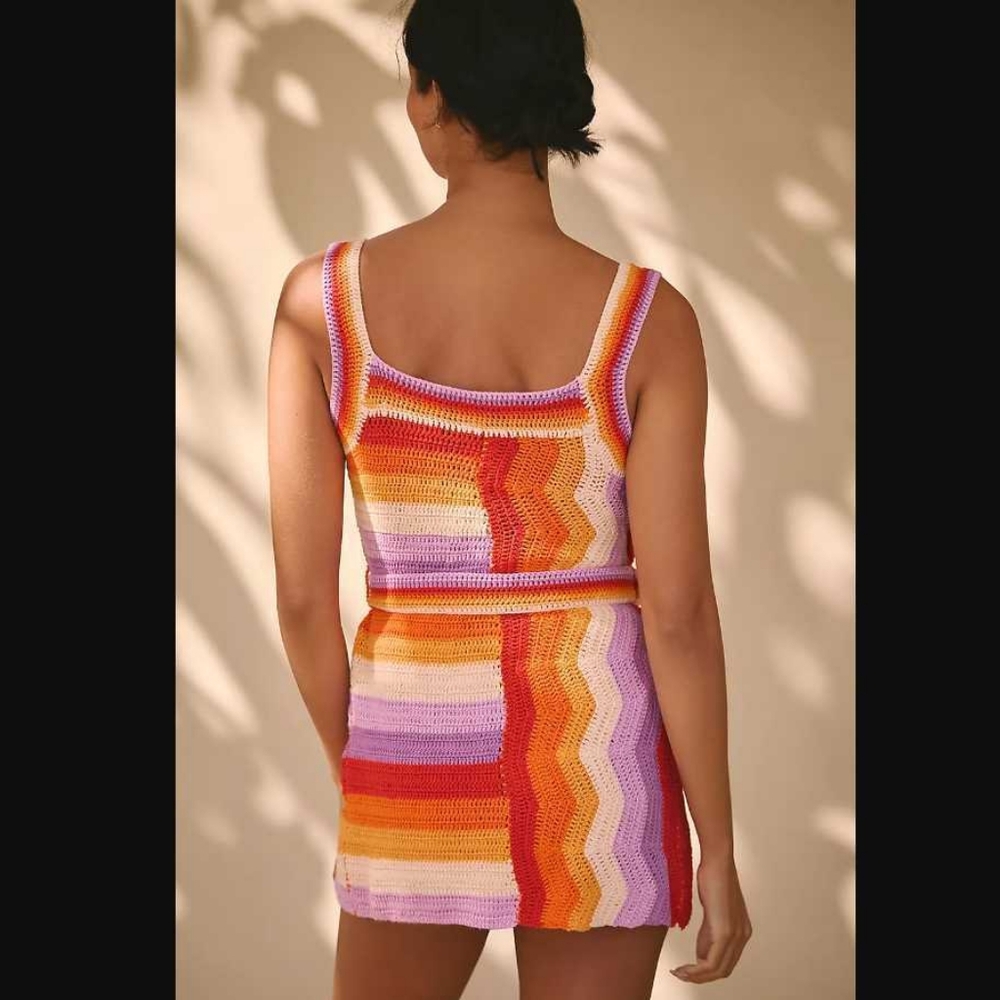 FARM Rio Multicolor Striped Mini Dress (missing belt buckle) - Picture 3 of 8
